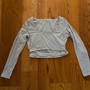 Grey Crop Top